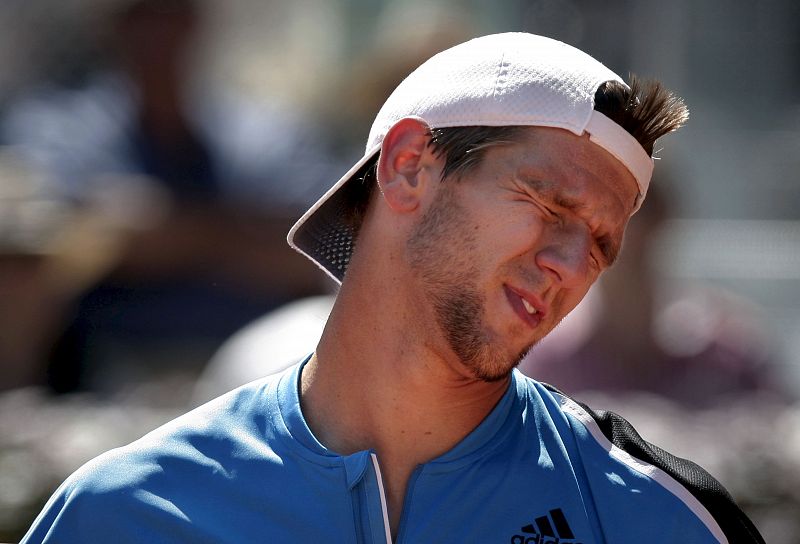 El tenista austriaco Jurgen Melzer lamenta uno de sus fallos en el partido ante Nadal.