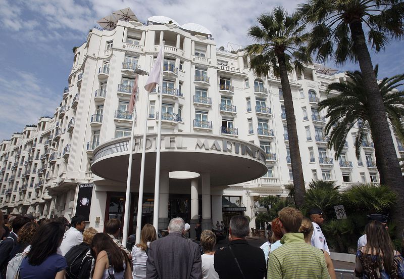 A general view shows the Martinez hotel during the 62nd Cannes Film Festival