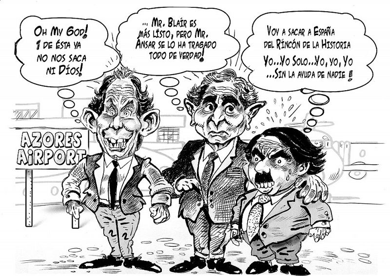 Viñetas del libro de López Aguilar "De Aznar a ZP"