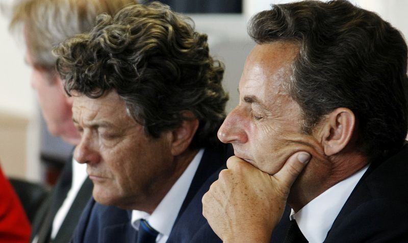 Presidente Sarkozy y el ministro Borloo