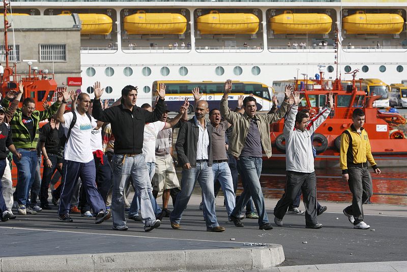 INCIDENTES HUELGA DEL METAL EN PONTEVEDRA