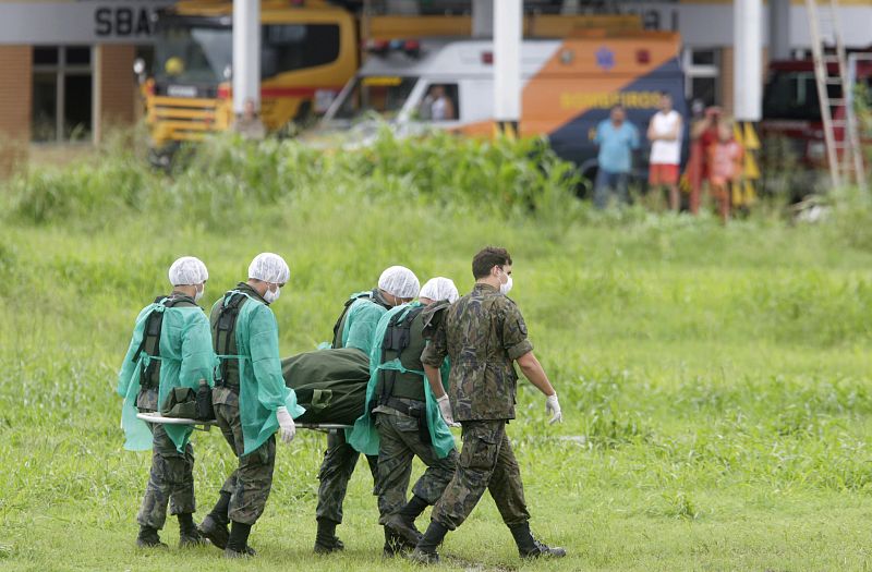 el cuerpo de una víctima de Air France