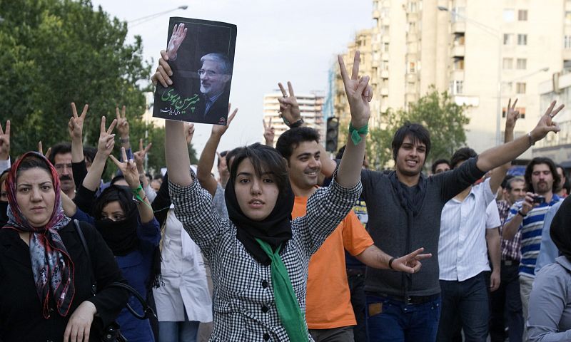 Los partidarios del candidato Mirhossein Mousavi.