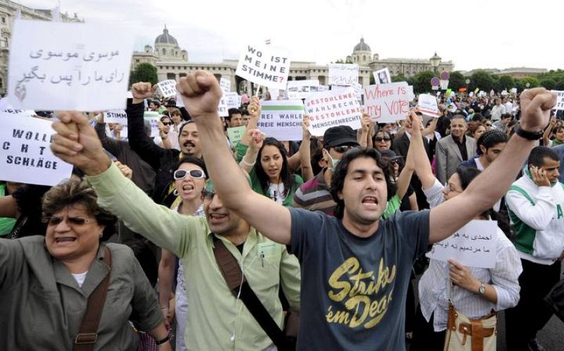 AUSTRIA PROTESTA RESULTADO ELECCIONES IRAN 