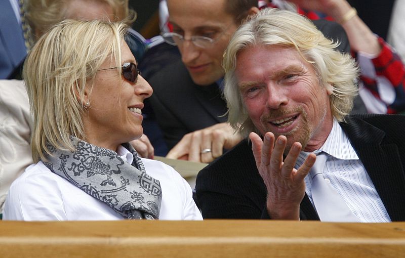 Martina Navratilova y el empresario inglés Richard Branson estuvieron en la pista central.