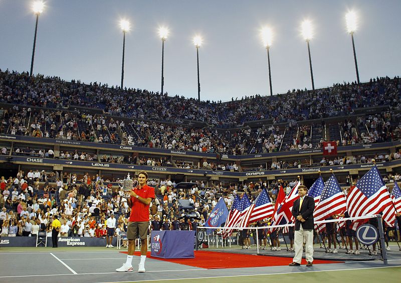 En 2008, Roger Federer se tuvo que conformar con ganar el Abierto de EEUU. ante el británico Andy Murray.