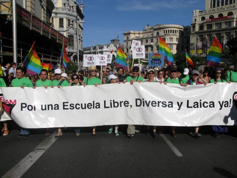 Una de las pancartas por Gran Vía