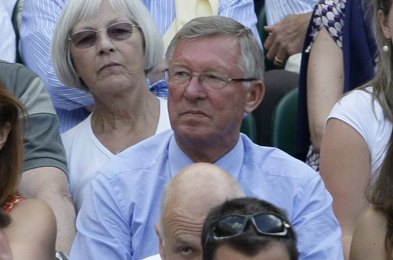 Alex Ferguson, entrenador del Manchester United, tampoco quiso perderse la final.