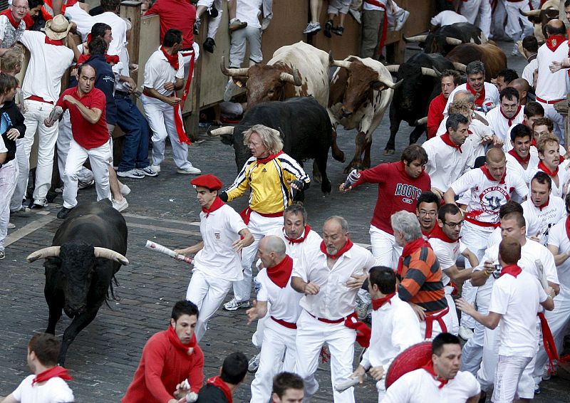 Las aglomeraciones no han sido muchas, debido a que este año los Sanfermines han comenzado en lunes.