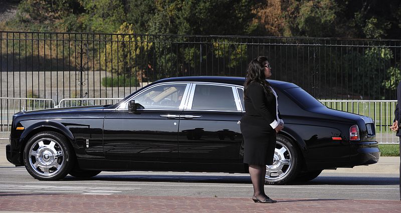 Rolls Royce, a la entrada de Forest Lawn