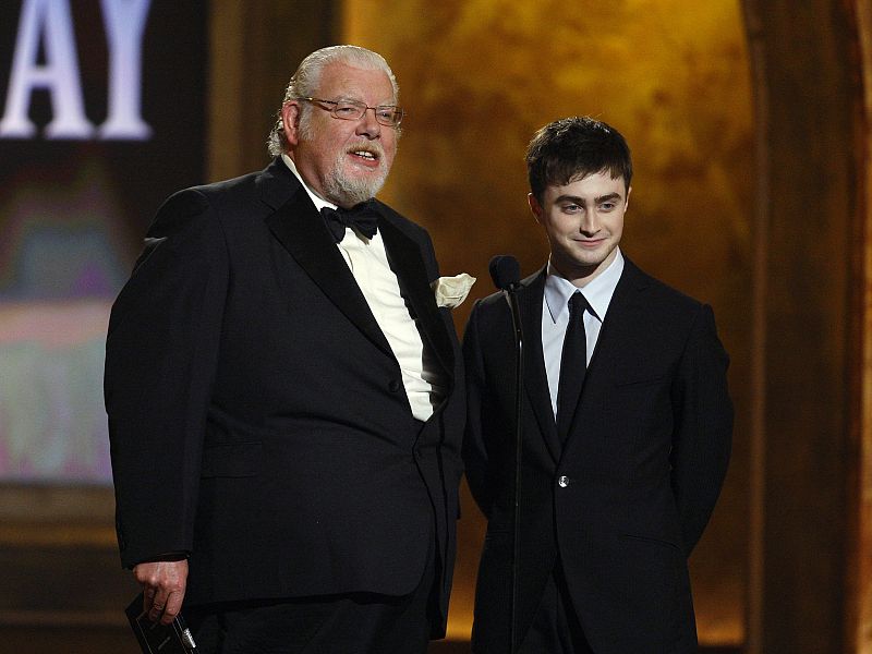 Richard Griffiths y Daniel Radcliffe en la entrega de los Tony Awards en New York