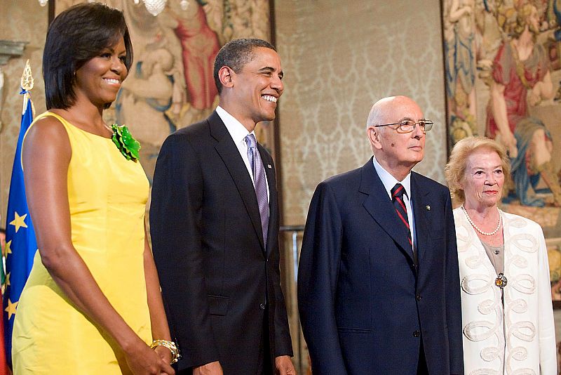 LLEGADA DE LOS OBAMA AL PALAZZO QUIRINALE