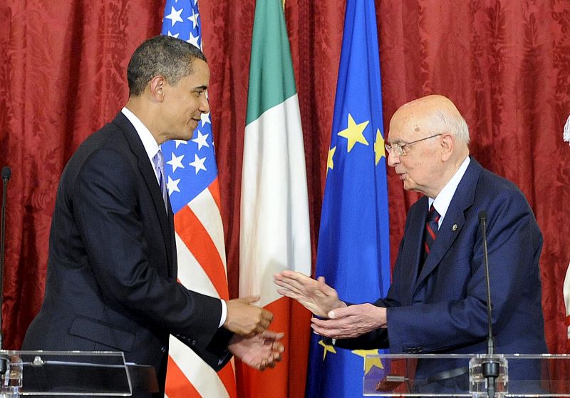 Barak Obama y Giorgio Napolitano