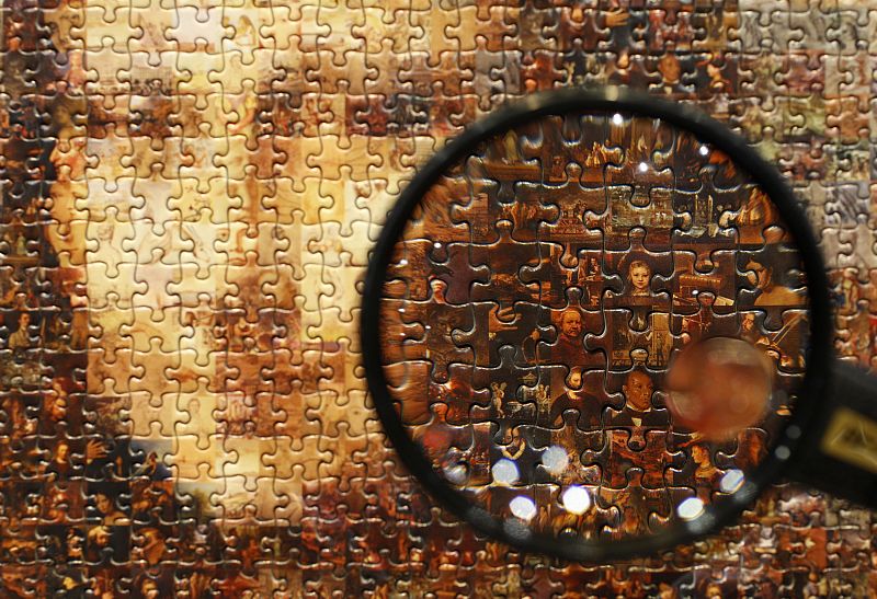 Mosaico de pinturas forman la imagen de 'La Mona Lisa'