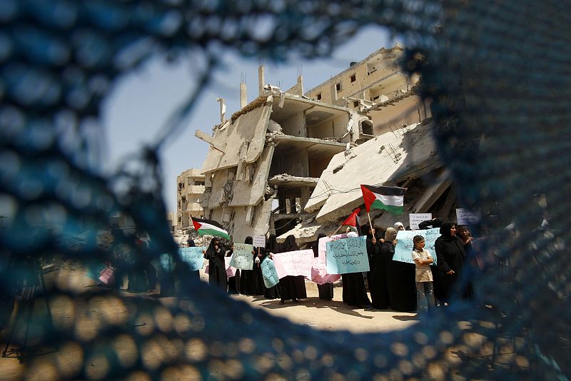 Protestas de Palestinos en Gaza