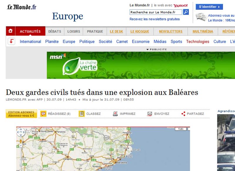 Atentado de ETA según 'Le Monde'