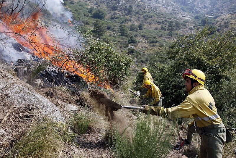 Bomberos extinguen el fuego