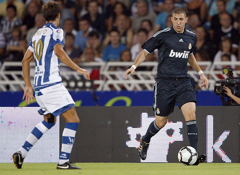 Karim Benzema firmó el primer gol en Anoeta.