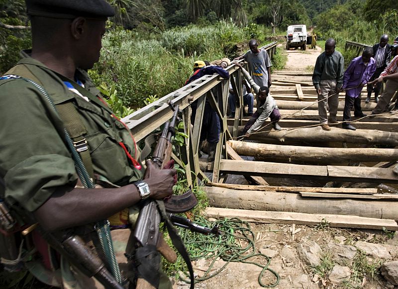 An FDLR rebel at the village of Peti in eastern Congo