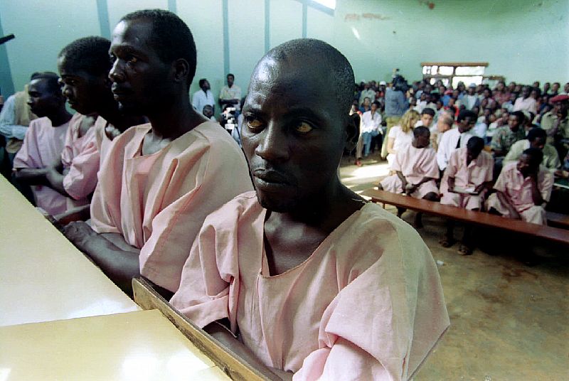 Five of eight Rwandan prisoners convicted of having taken part in the genocide of at least 500,000 m..