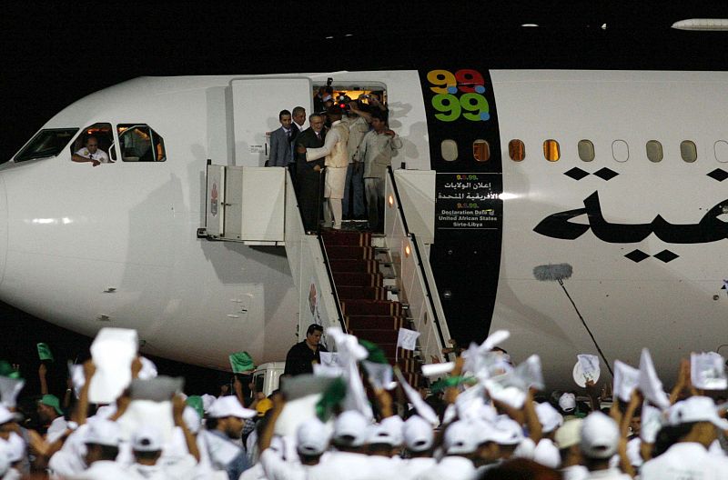 Los que esperaban a Abdel Basset al-Megrahi en el aeropuerto portaban banderas de Libia y Escocia.