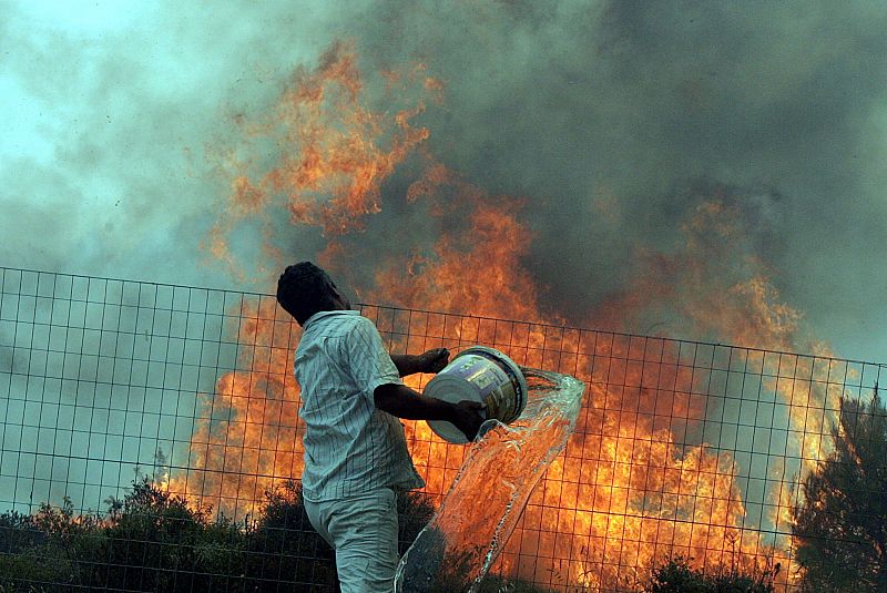 Incendio sin control en Grecia