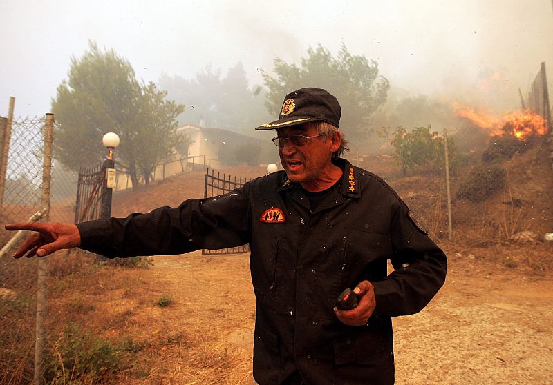 Incendio sin control en Grecia