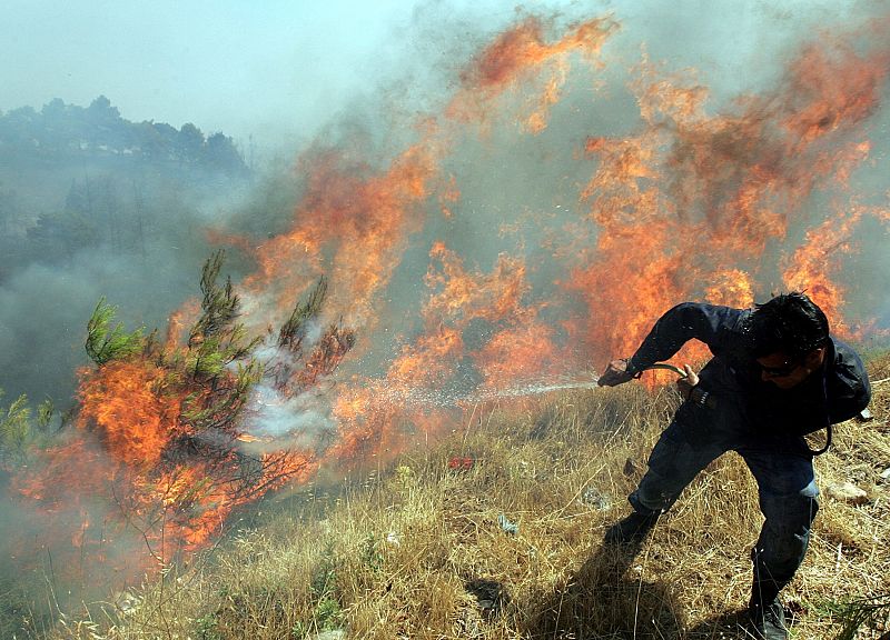 Incendio sin control en Grecia