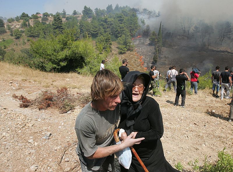 Incendio sin control en Grecia