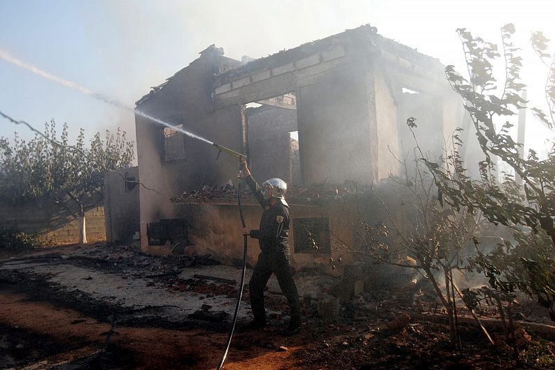 Incendio sin control en Grecia