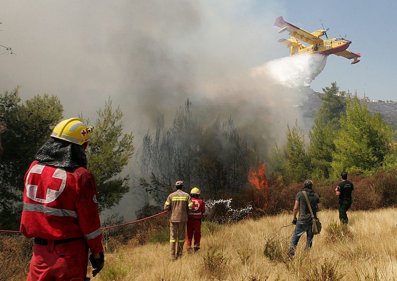 Incendio sin control en Grecia