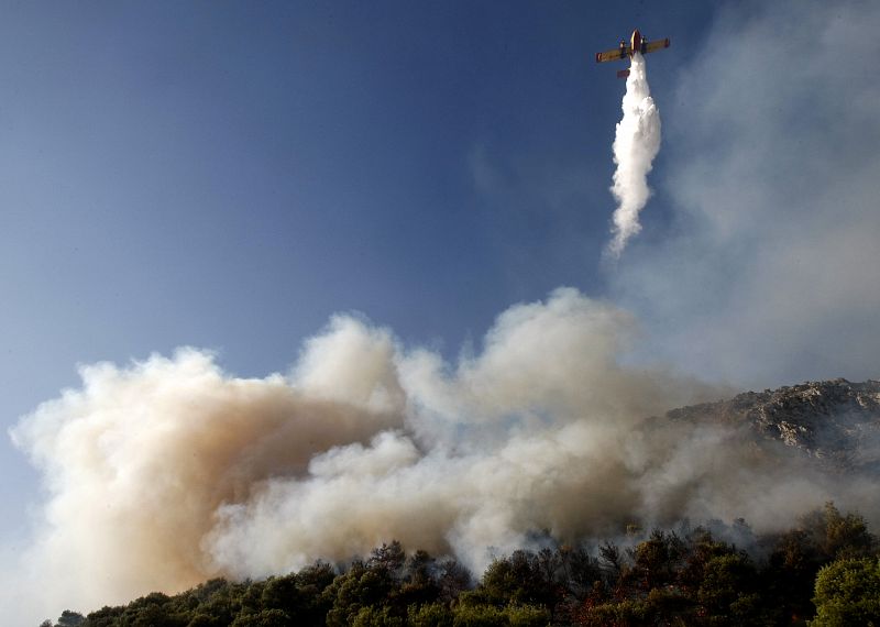 Incendio sin control en Grecia