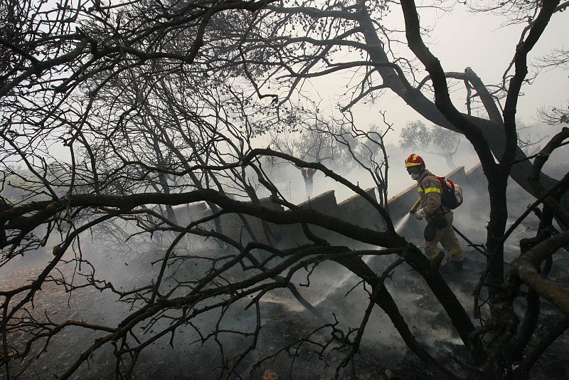 Incendio sin control en Grecia