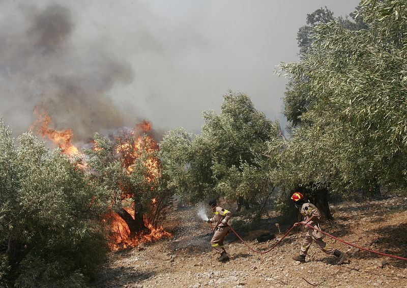 Incendio sin control en Grecia