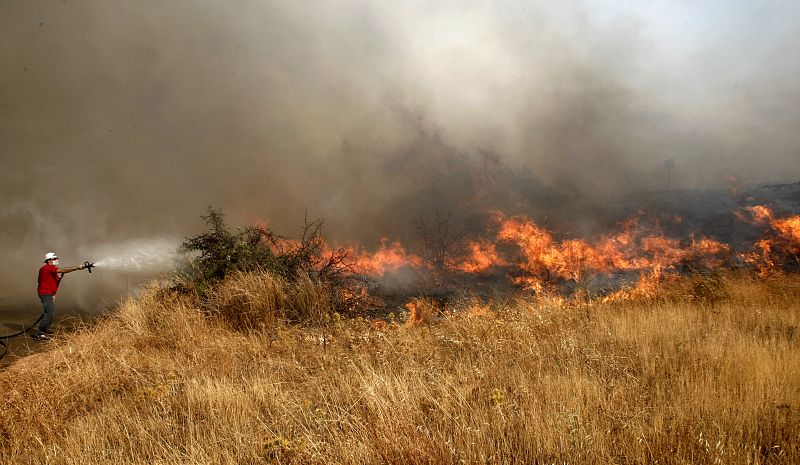 Incendio sin control en Grecia