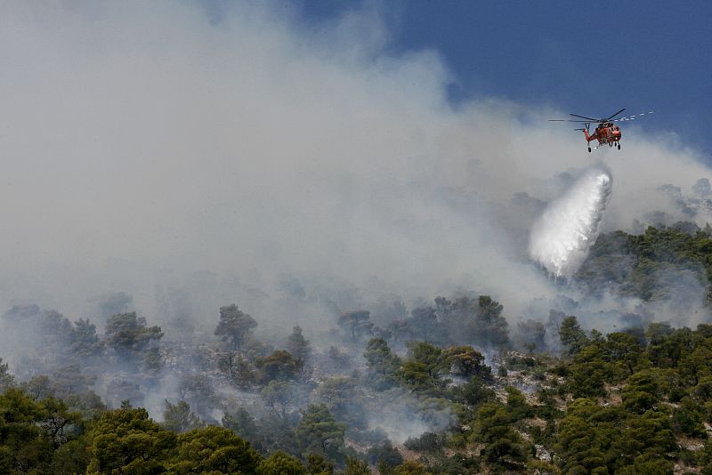 Incendio sin control en Grecia