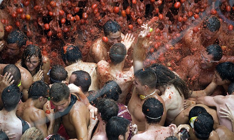 La batalla de tomates en Valencia