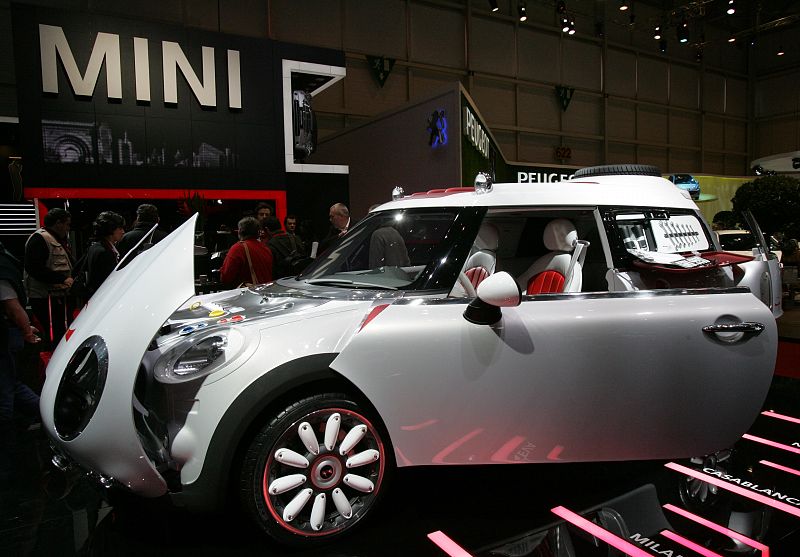 A Mini Cooper S John Cooper GP is on display as a first world presentation at the 76th Geneva motor show