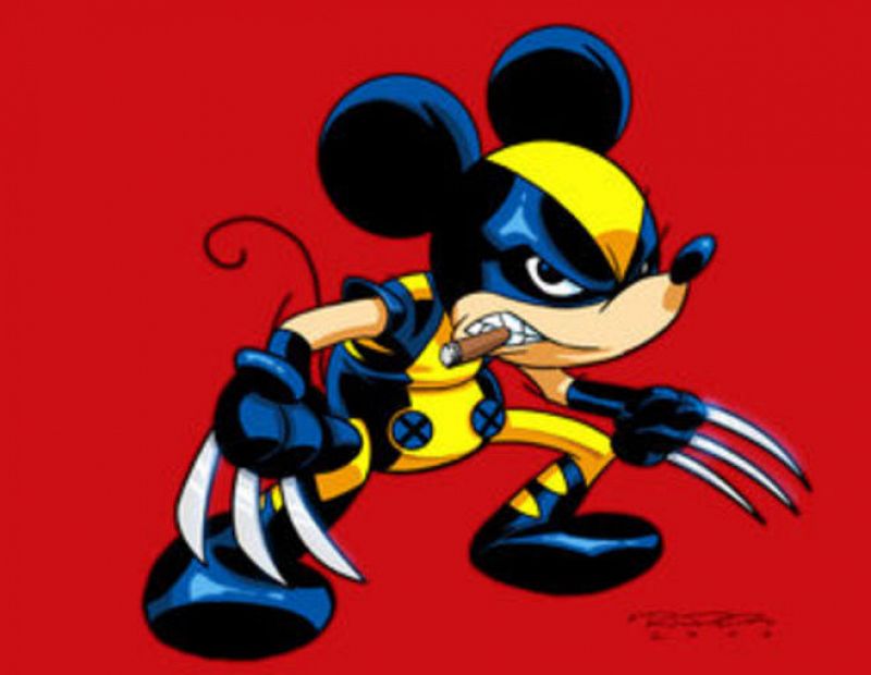 El cruce entre Mickey Mouse y Lobezno, la parodia más recurrente entre los internautas.