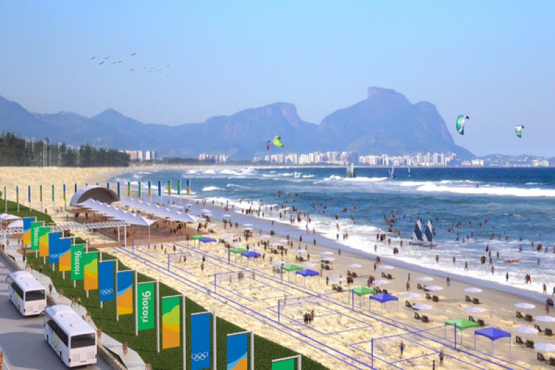 Los deportistas y los espectadores podrán disfrutar de la playa olímpica