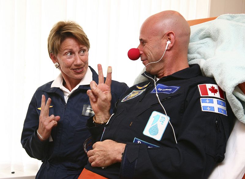 El canadiense durante una sesión de entrenamiento en el cosmódromo de Naikonour.