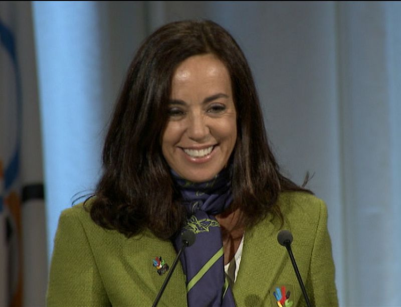 Mercedes Coghen, consejera delegada de Madrid 2016, durante su intervención ante los miembros del COI.