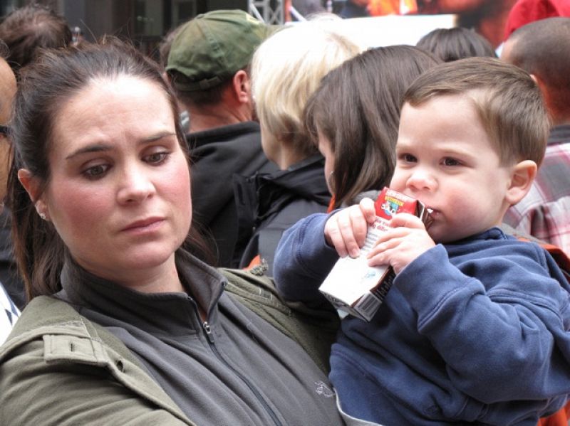 La decepción en la plaza Daley de Chicago se ha vivido en familia.