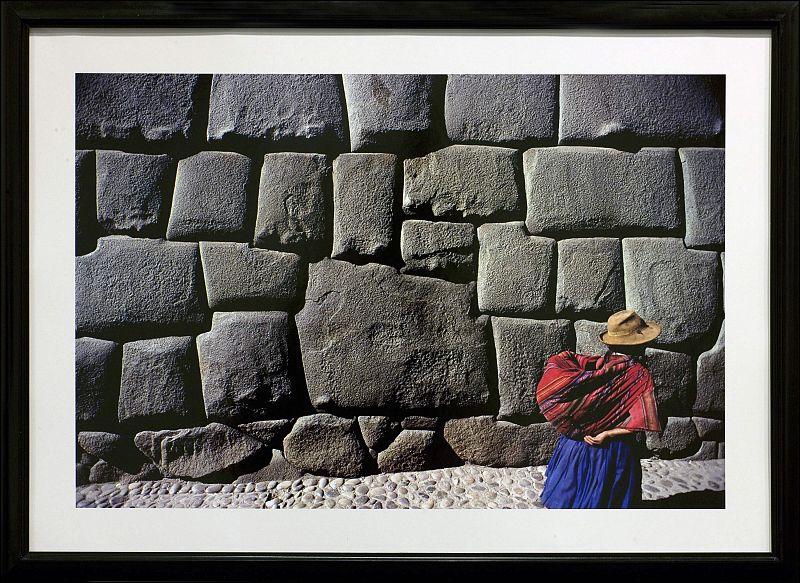 En la foto, una de las paredes que subsiste de un palacio de un líder inca en Cuzco.