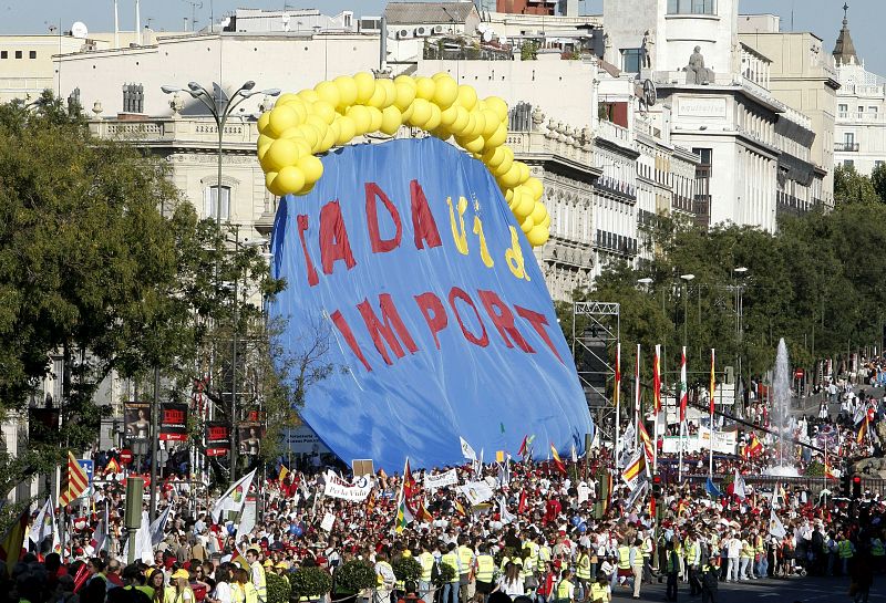 MANIFESTACION CONTRA LA LEY DEL ABORTO