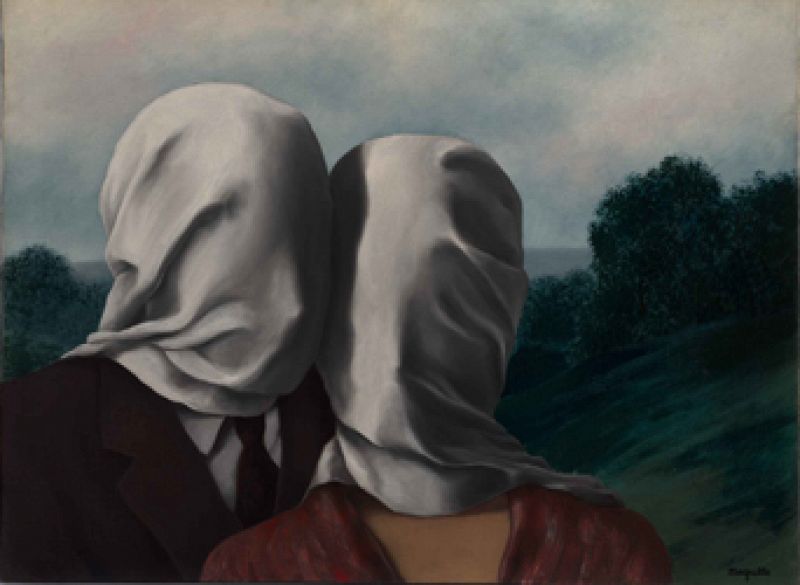 René Magritte. "Los amantes", 1928