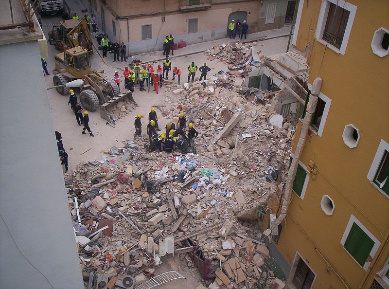 Derrumbe de un edificio en Palma
