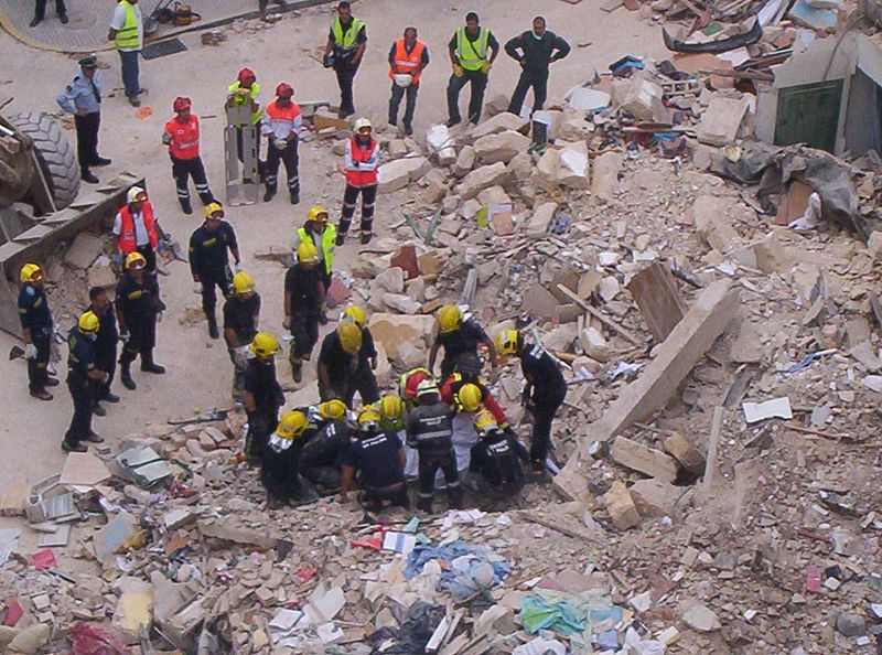 Derrumbe de un edificio en Palma