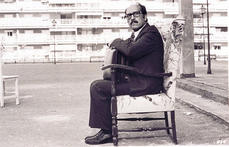 José Luis López Vázquez durante un rodaje.