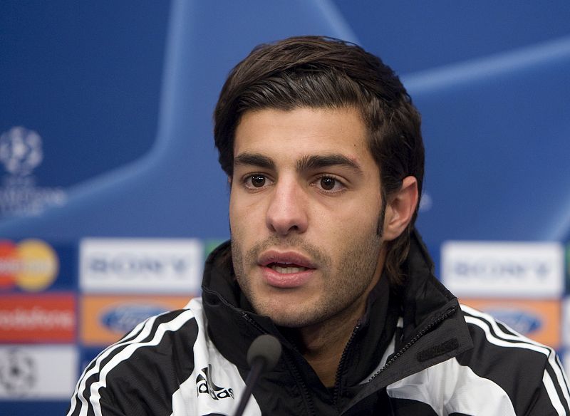 Miguel Torres, jugador del Getafe, durante una rueda de prensa.